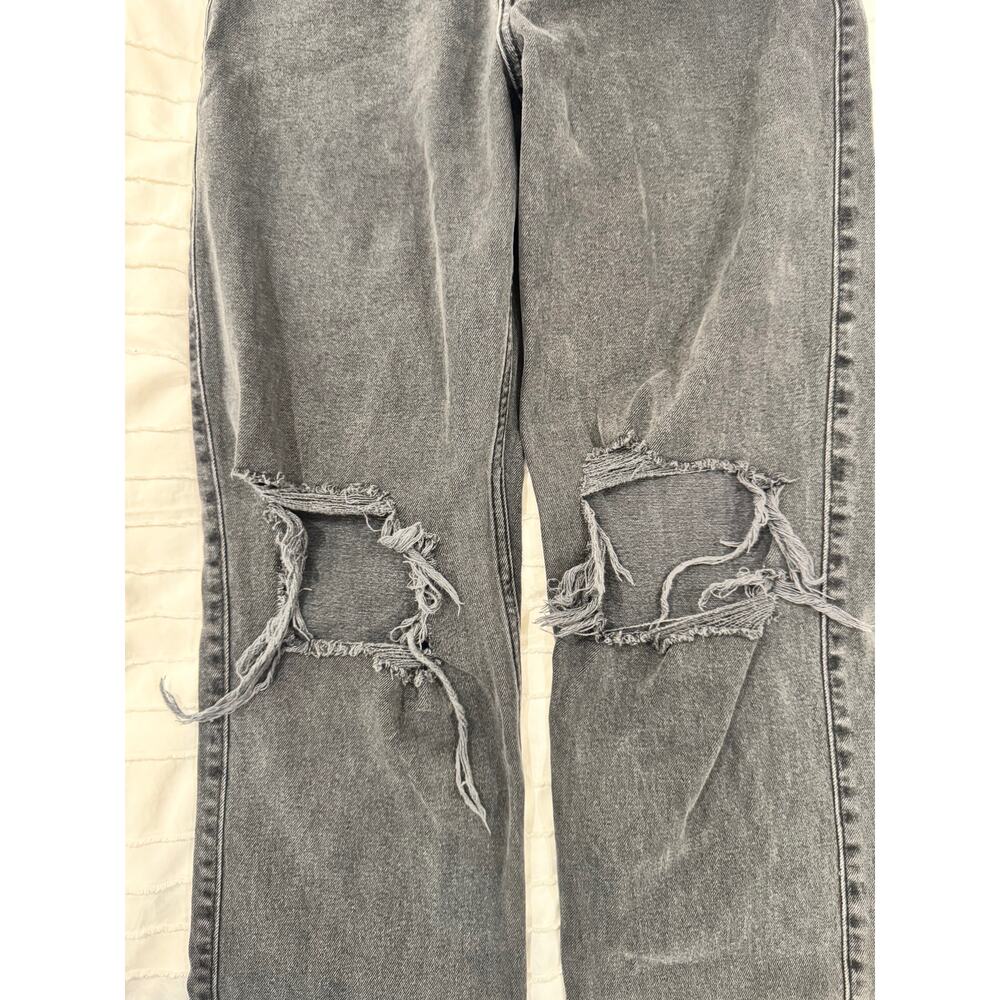 Hollister Dad Jeans Women's 2R W26R Black Distressed Y2K Grunge Skater Baddie - Picture 5 of 16